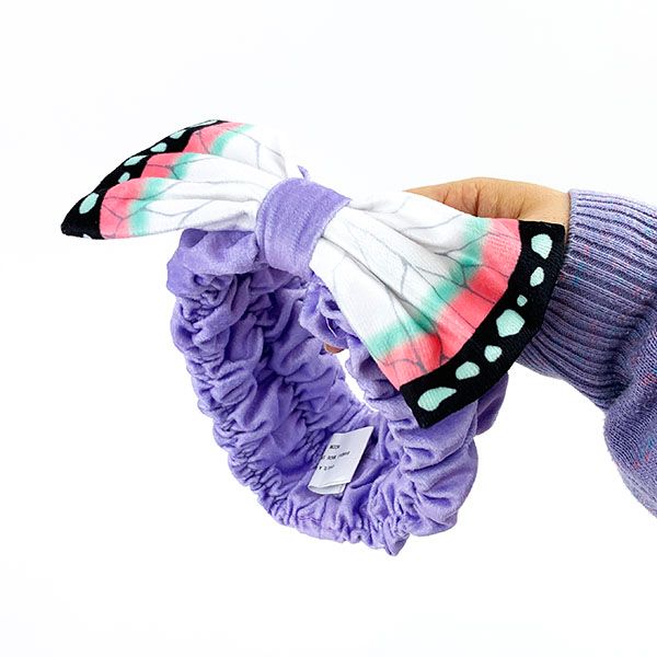 鬼滅の刃 胡蝶しのぶ ヘアバンド ターバン バス用品 メイク パープル