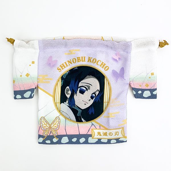 鬼滅の刃 胡蝶しのぶ 羽織風巾着 巾着袋 少年ジャンプ アニメ パープル