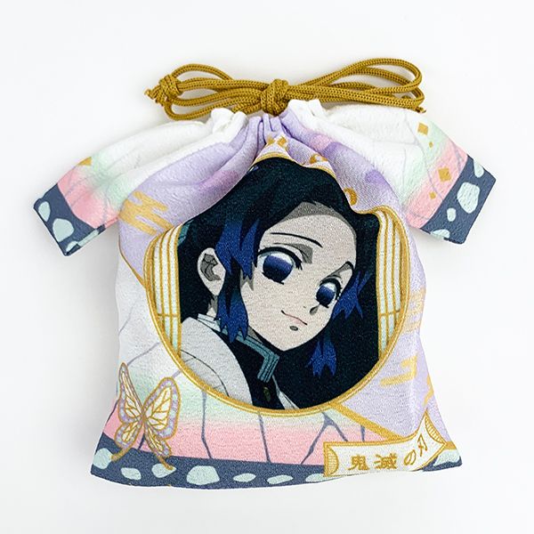 鬼滅の刃 胡蝶しのぶ 羽織風巾着 巾着袋 少年ジャンプ アニメ パープル