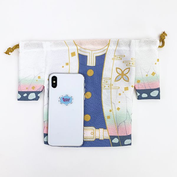 鬼滅の刃 胡蝶しのぶ 羽織風巾着 巾着袋 少年ジャンプ アニメ パープル