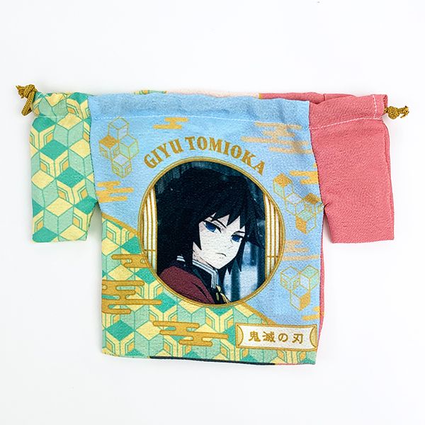 鬼滅の刃 冨岡義勇 羽織風巾着 巾着袋 少年ジャンプ アニメ エンジ