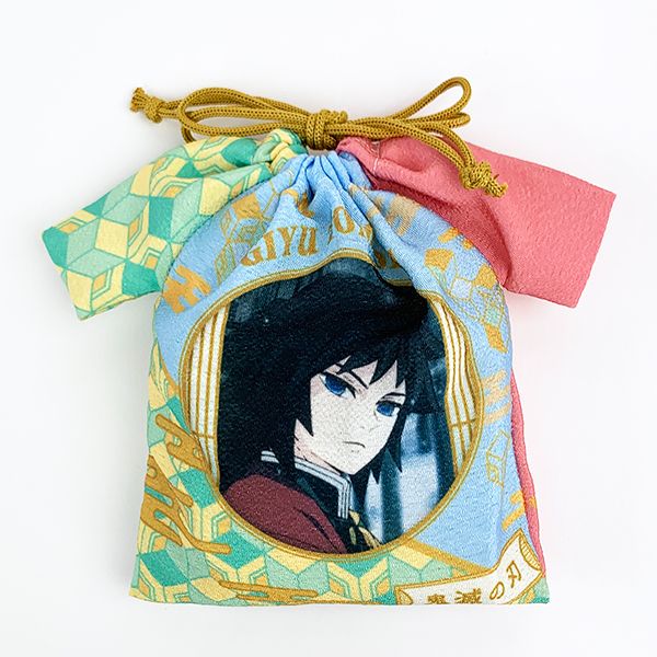 鬼滅の刃 冨岡義勇 羽織風巾着 巾着袋 少年ジャンプ アニメ エンジ
