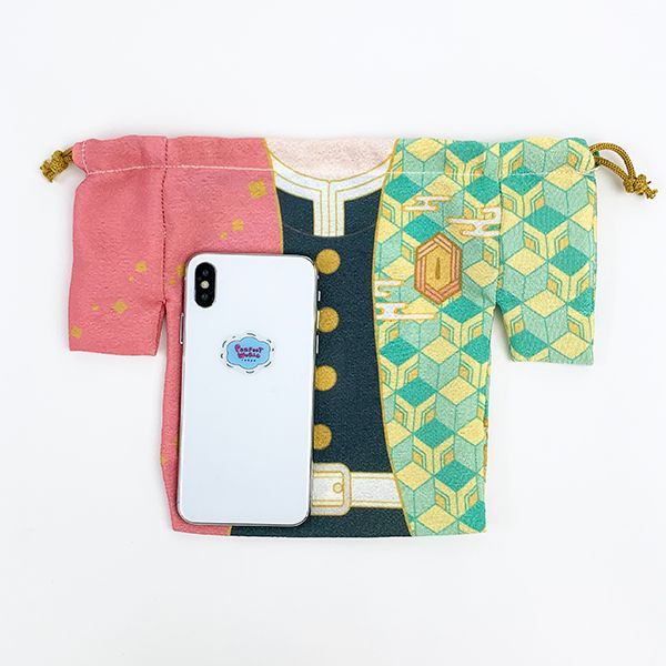 鬼滅の刃 冨岡義勇 羽織風巾着 巾着袋 少年ジャンプ アニメ エンジ