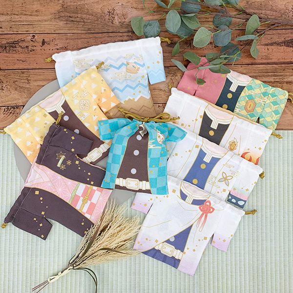 鬼滅の刃 冨岡義勇 羽織風巾着 巾着袋 少年ジャンプ アニメ エンジ