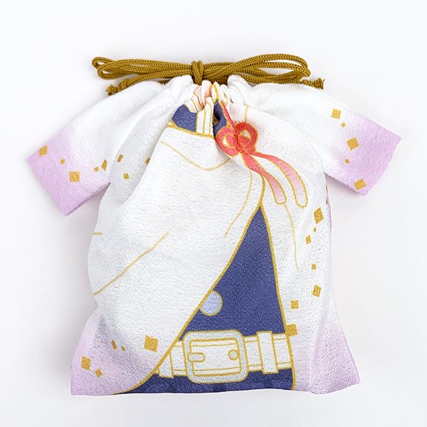 鬼滅の刃 栗花落カナヲ 羽織風巾着 巾着袋 少年ジャンプ アニメ ホワイト