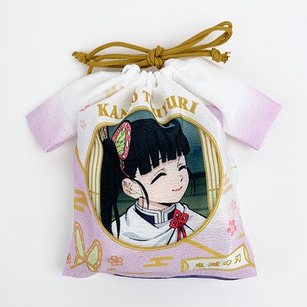 鬼滅の刃 栗花落カナヲ 羽織風巾着 巾着袋 少年ジャンプ アニメ ホワイト