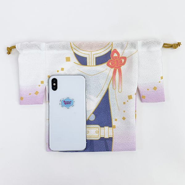 鬼滅の刃 栗花落カナヲ 羽織風巾着 巾着袋 少年ジャンプ アニメ ホワイト