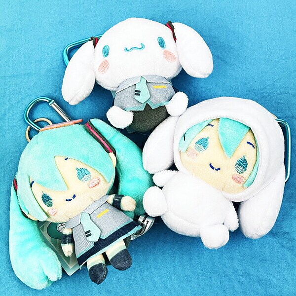 サンリオ 初音ミク×シナモロール カラビナ付きマスコット きぐるみ シナモン Sanrio