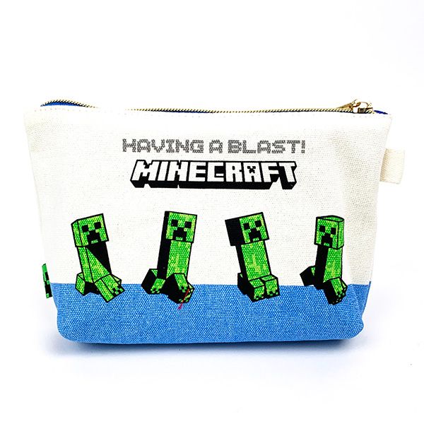 マインクラフト Minecraft 帆布船型ポーチ 小物入れ ブルー