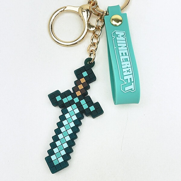 マインクラフト ダイヤモンドの剣 マスコットキーホルダー