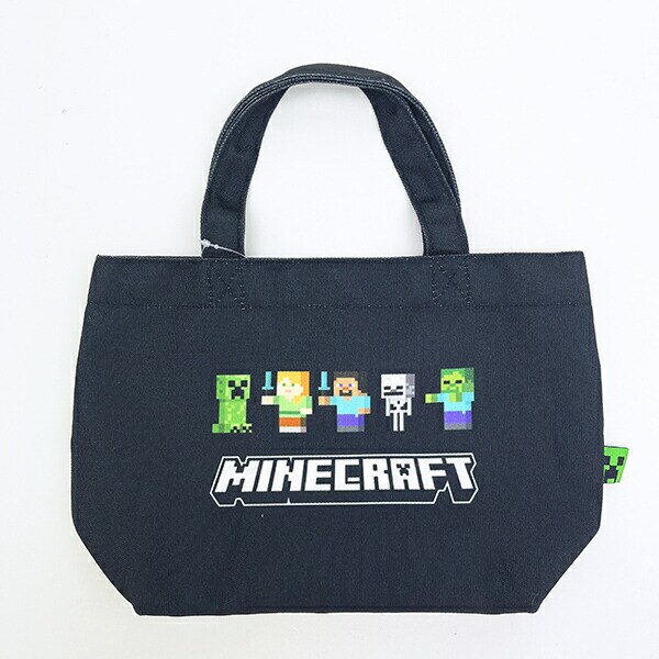 マインクラフト ミニトートバッグ ブラック ランチ