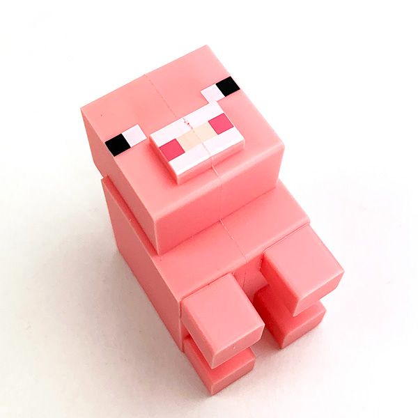 マインクラフト Minecraft PVCマスコットキーホルダー ブタ マイクラ ピンク