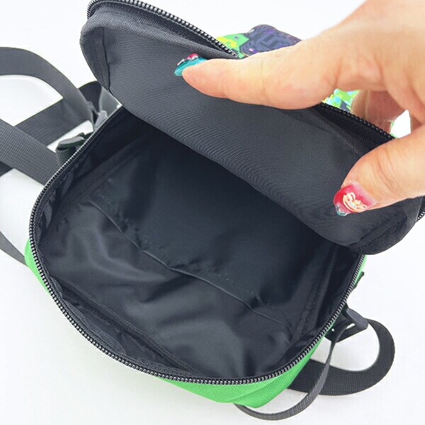 マインクラフト クリーパー＆エンダーマン ポケット付きショルダーバッグ グリーン