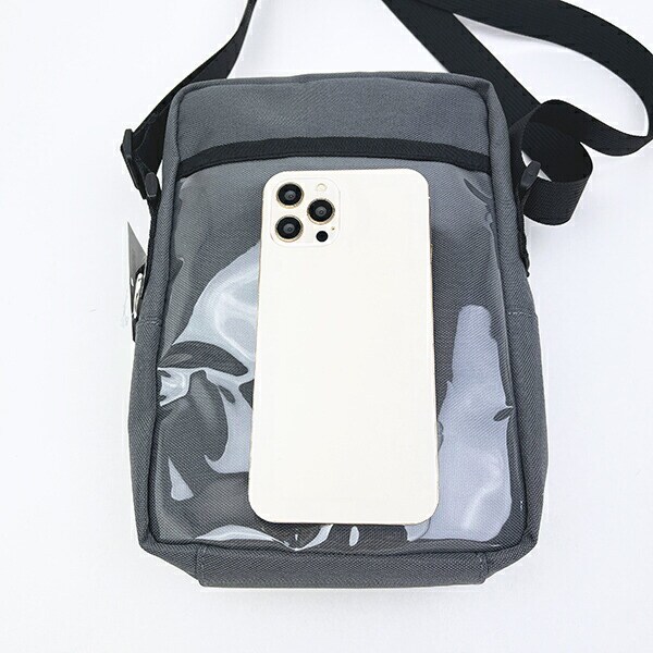 マインクラフト エンダードラゴン ポケット付きショルダーバッグ グレー