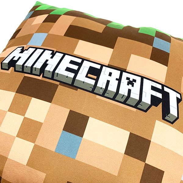 Minecraft マインクラフト マイクラ 草 背当てクッション インテリア ブラウン