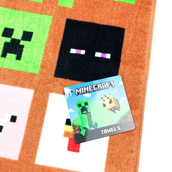 マインクラフト Minecraft タオルＳ 集合 マイクラ ハンドタオル ブラウン