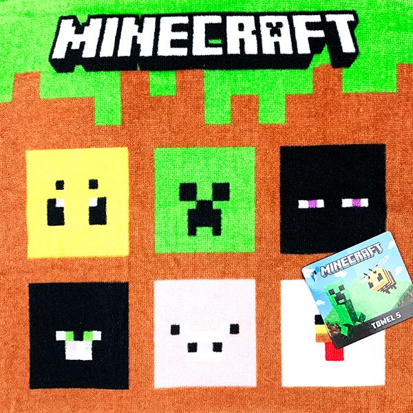 マインクラフト Minecraft タオルＳ 集合 マイクラ ハンドタオル ブラウン