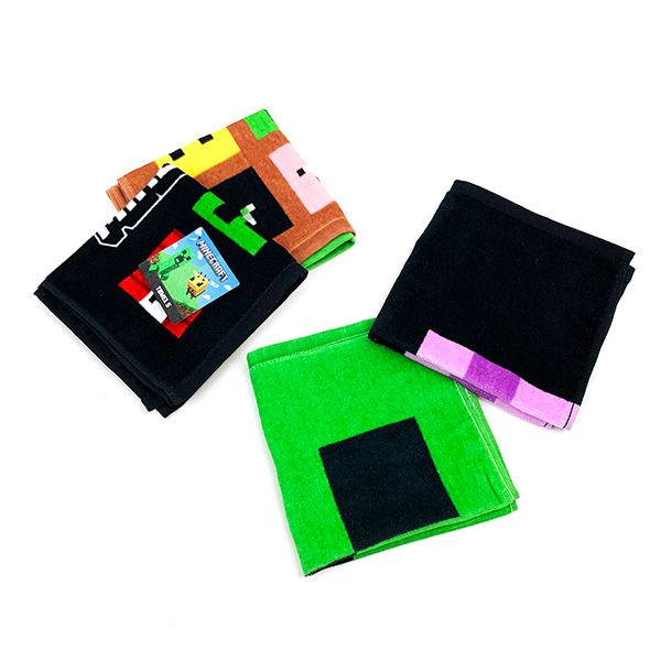 マインクラフト Minecraft タオルＳ 集合 マイクラ ハンドタオル ブラウン