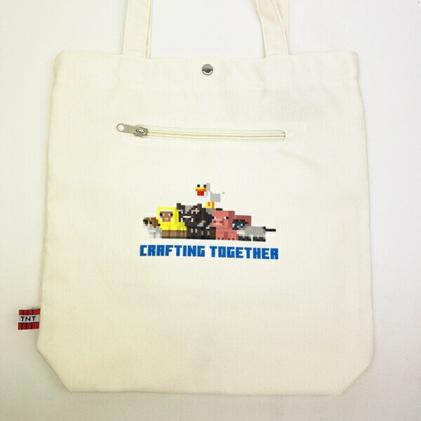 マインクラフト トートバッグ クリーム
