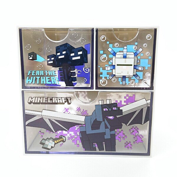 マインクラフト キャラチェスト (グレー) インテリア収納 文具 マイクラ