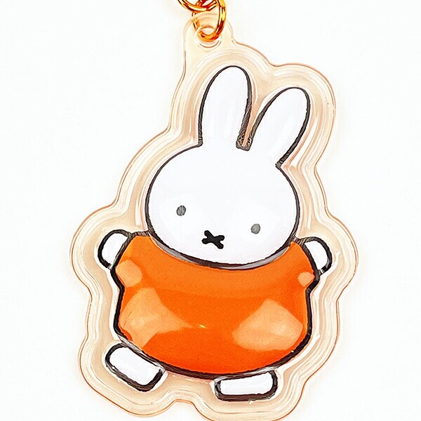 ミッフィー miffy ぷっくりったいキーホルダー (オレンジ)