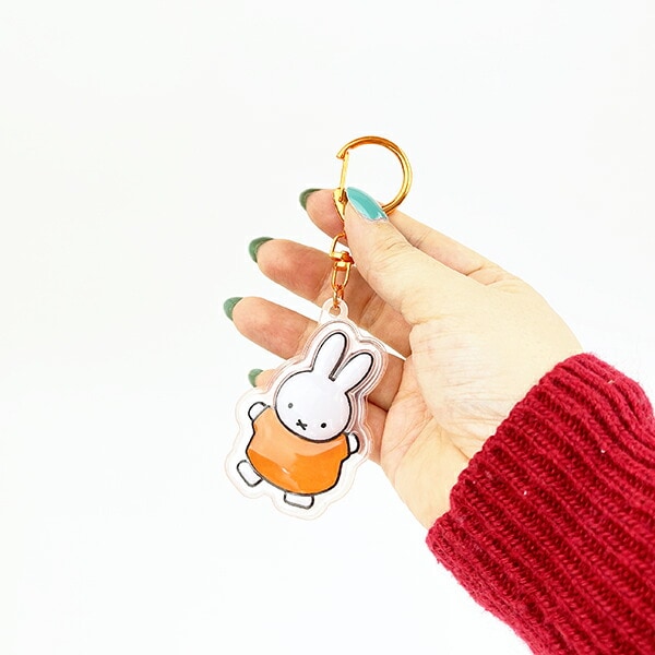 ミッフィー miffy ぷっくりったいキーホルダー (オレンジ)