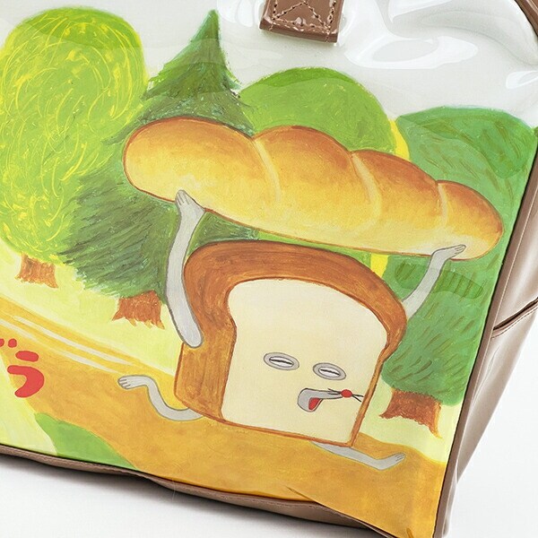 パンどろぼう ビニールボストンバッグ ブラウン ビニールバッグ キッズ