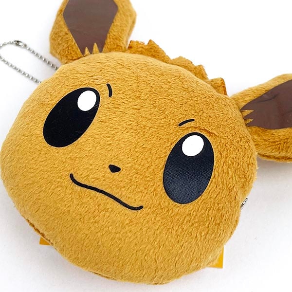 ポケットモンスター ポケモン イーブイ ミニがまぐち キーホルダー 小物入れ ブラウン