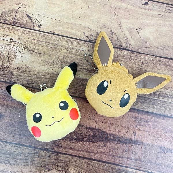 ポケットモンスター ポケモン イーブイ ミニがまぐち キーホルダー 小物入れ ブラウン