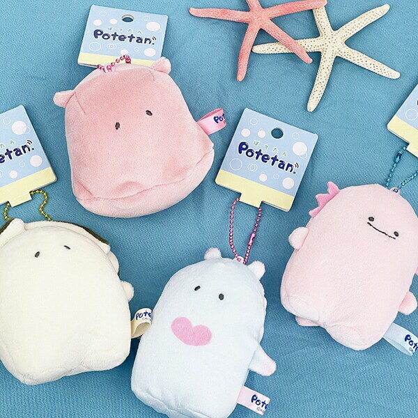 Potetan くりおね ボールチェーンマスコット ぬいぐるみ キーホルダー ブルー