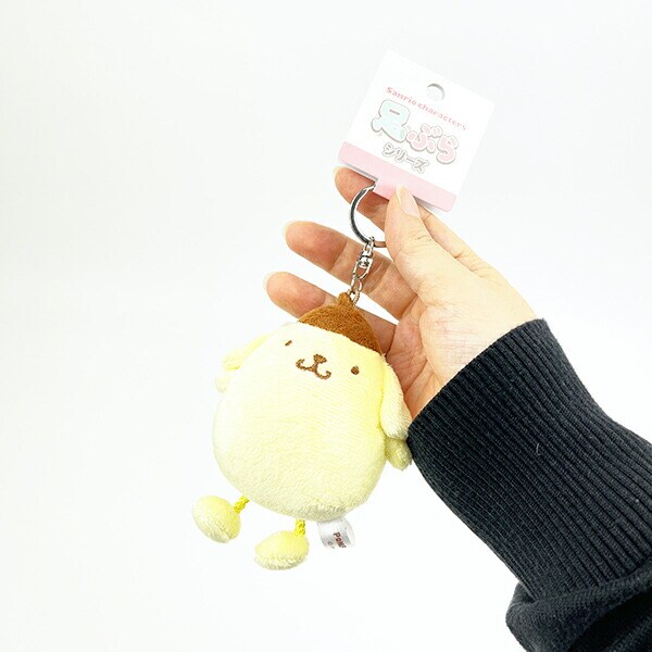 サンリオ ポムポムプリン 足ぶら キーチェーンマスコット ぬいぐるみ キーホルダー