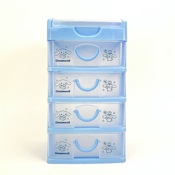 サンリオ シナモロール 4段チェスト 小物入れ 収納 インテリア ブルー