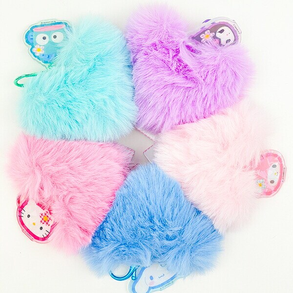 サンリオ ハローキティ ハート型ファーキーホルダー (ピンク) Sanrio