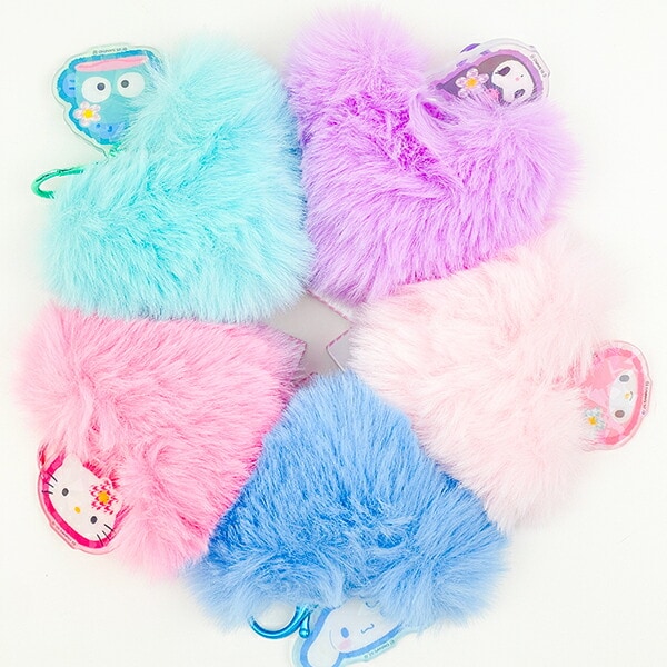 サンリオ マイメロディ ハート型ファーキーホルダー (ピンク) Sanrio