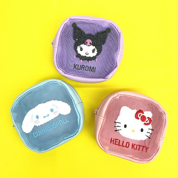 サンリオ シナモロール メッシュマルポーチ 小物入れ 化粧ポーチ シナモン