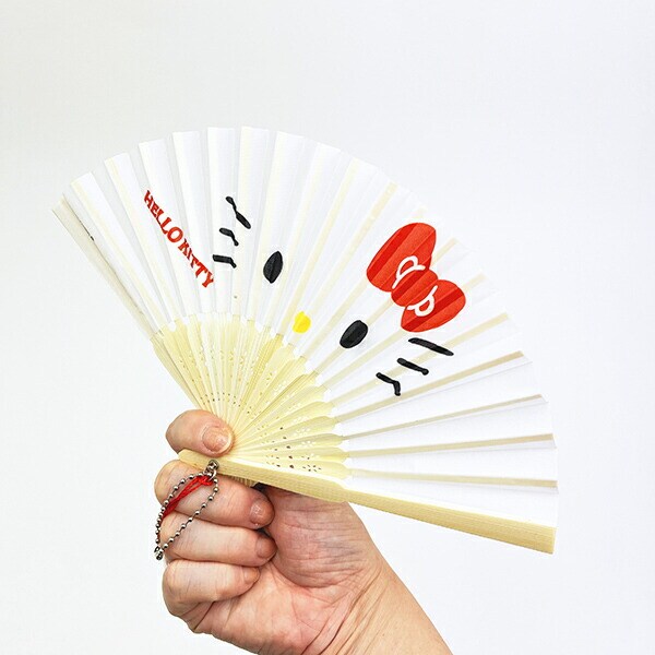 サンリオ ハローキティ ミニ扇子キーホルダー Sanrio