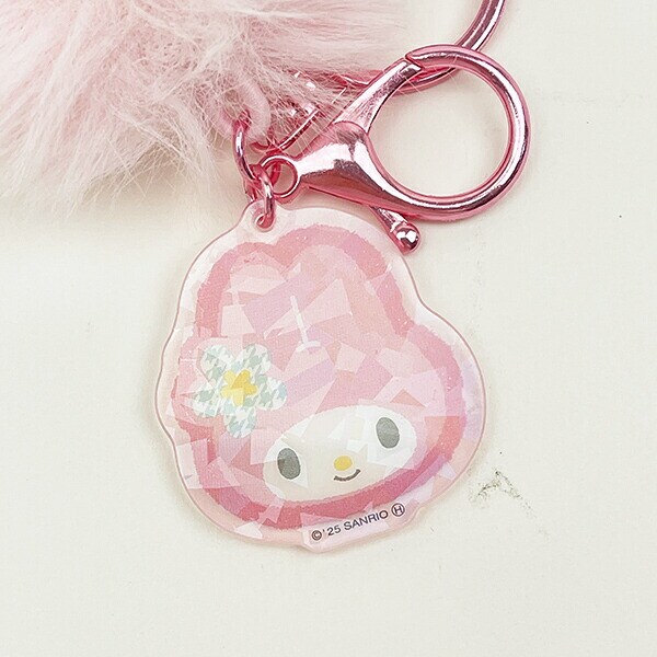 サンリオ マイメロディ  しっぽ型ファーキーホルダー (ライトピンク) カオハナ Sanrio