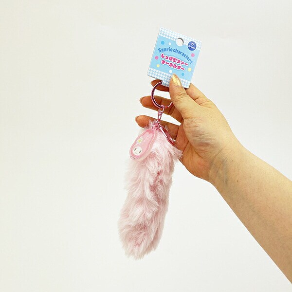 サンリオ マイメロディ  しっぽ型ファーキーホルダー (ライトピンク) カオハナ Sanrio