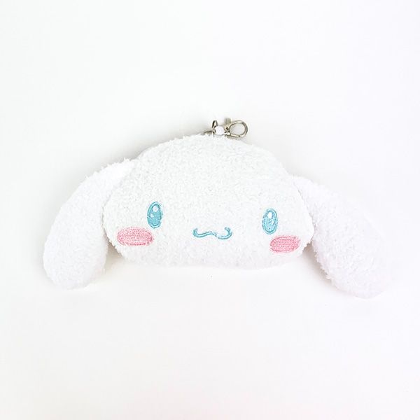 サンリオ ふんわり光る フェイスパスケース シナモロール シナモン マスコット ぬいぐるみ 定期入れ ICカードケース