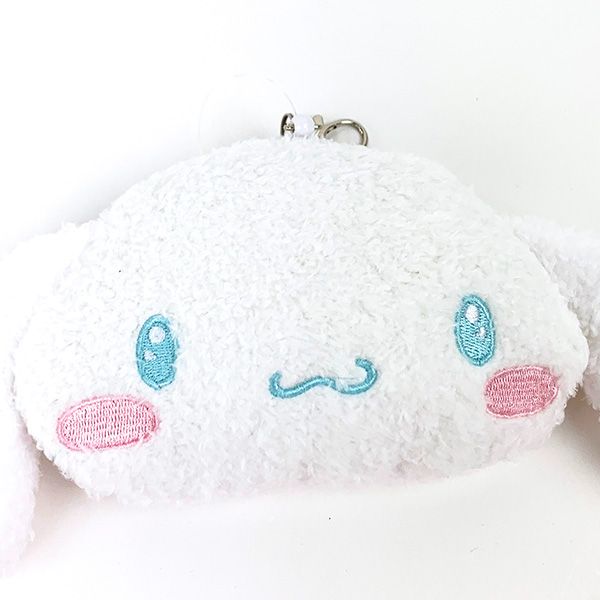 サンリオ ふんわり光る フェイスパスケース シナモロール シナモン マスコット ぬいぐるみ 定期入れ ICカードケース