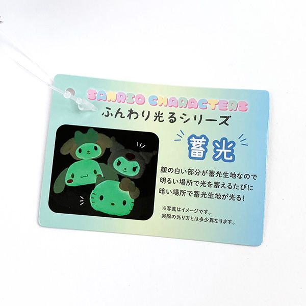 サンリオ ふんわり光る フェイスパスケース ハローキティ マスコット ぬいぐるみ 定期入れ ICカードケース