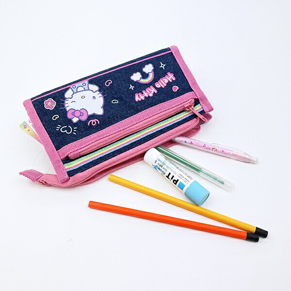 サンリオ ハローキティ デニムポーチ 胸キュンメモリーズ 平成レトロ Sanrio