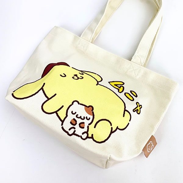 サンリオキャラクターズ 帆布 ミニトート ポムポムプリン ランチバッグ トート バッグ 学校 オフィス