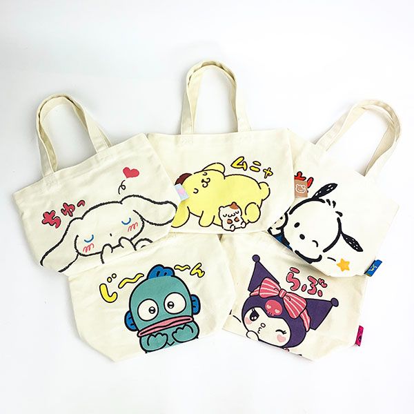 サンリオキャラクターズ 帆布 ミニトート ポムポムプリン ランチバッグ トート バッグ 学校 オフィス