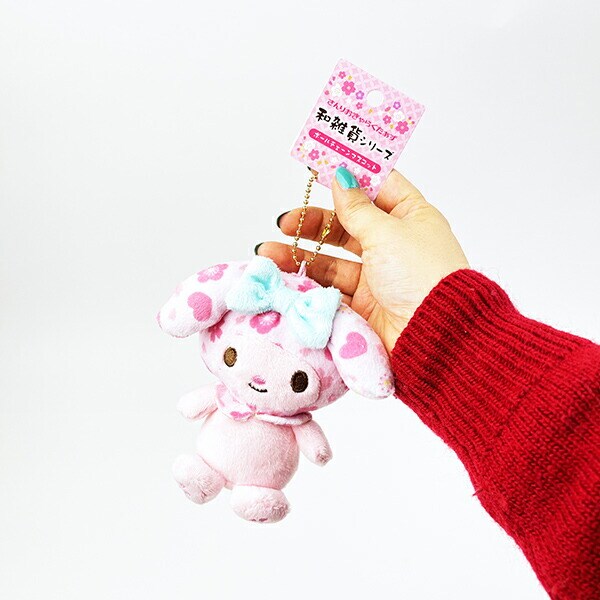 サンリオ 和雑貨シリーズ ボールチェーンマスコット マイメロディ ぬいぐるみ キーホルダー Sanrio