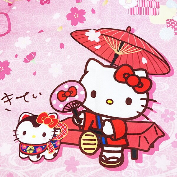 サンリオ ハローキティ 折りたたみエコバッグ 和雑貨シリーズ ピンク Sanrio