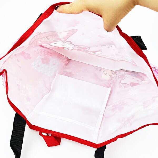 サンリオ ハローキティ 折りたたみエコバッグ 和雑貨シリーズ ピンク Sanrio