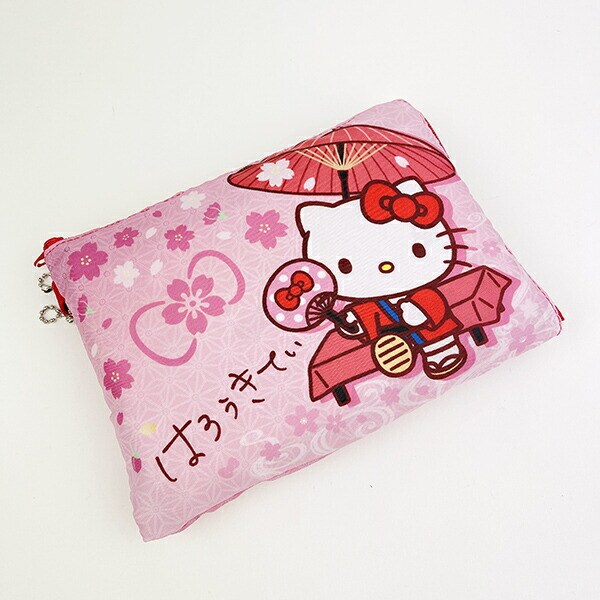 サンリオ ハローキティ 折りたたみエコバッグ 和雑貨シリーズ ピンク Sanrio