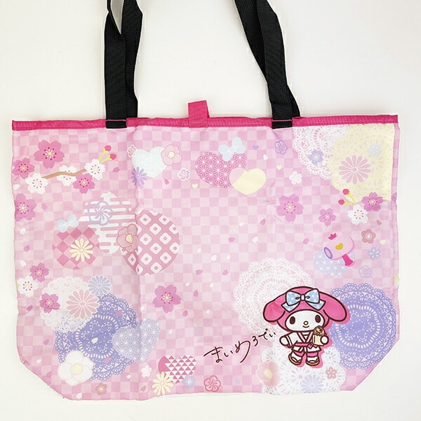 サンリオ マイメロディ 折りたたみエコバッグ 和雑貨シリーズ ピンク Sanrio