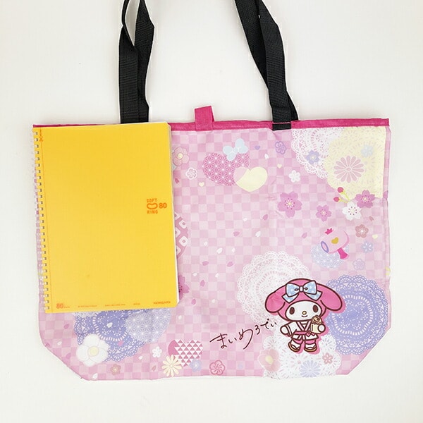 サンリオ マイメロディ 折りたたみエコバッグ 和雑貨シリーズ ピンク Sanrio